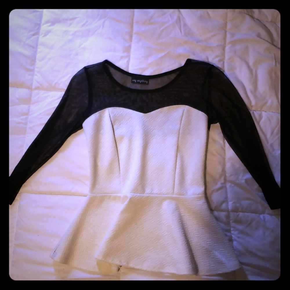 Black and white dress shirt